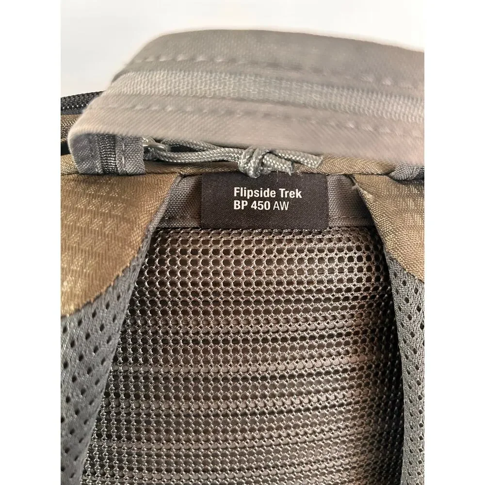 Lowepro Flipside Trek BP 450 AW DSLR Camera Hiking Backpack Gray Green